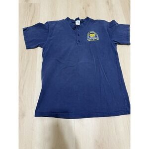 Men's Size Large Retro Michigan Wolverines T Shirt - Navy